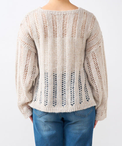 高雅休閒感金銀絲羅紋針織衫