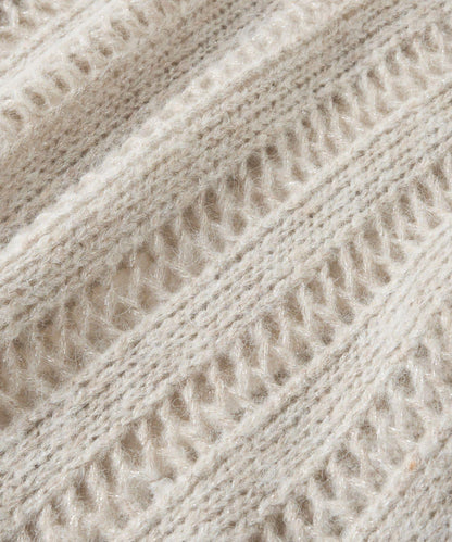 高雅休閒感金銀絲羅紋針織衫