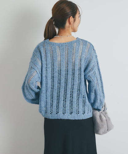 高雅休閒感金銀絲羅紋針織衫