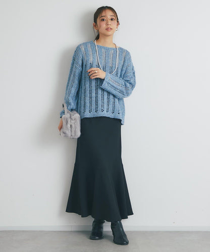 高雅休閒感金銀絲羅紋針織衫