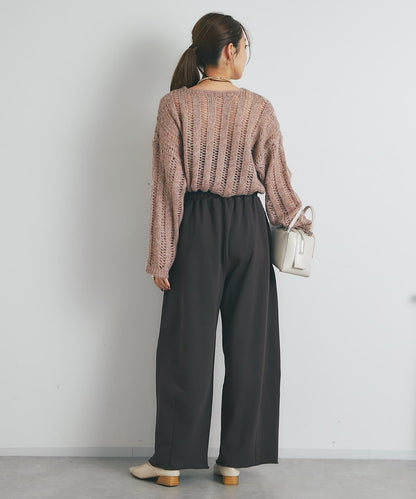 高雅休閒感金銀絲羅紋針織衫