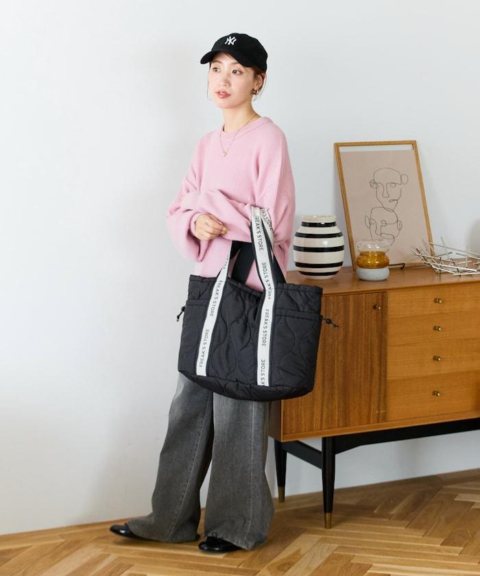 FREAK'S STORE 拼接絎縫抽繩媽咪包