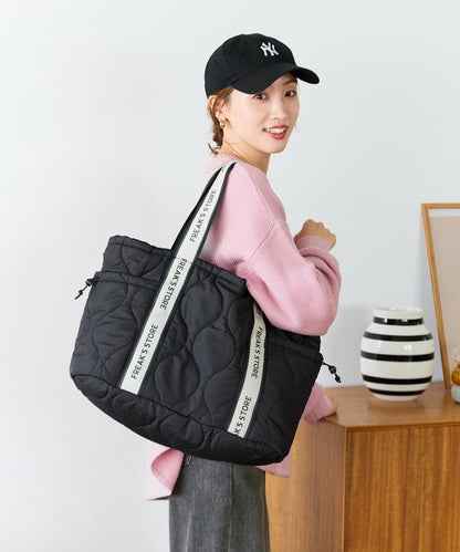 FREAK'S STORE 拼接絎縫抽繩媽咪包