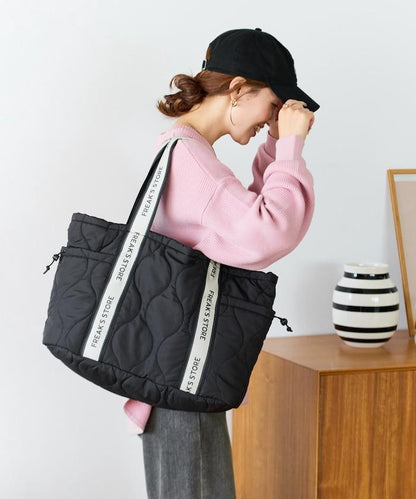 FREAK'S STORE 拼接絎縫抽繩媽咪包