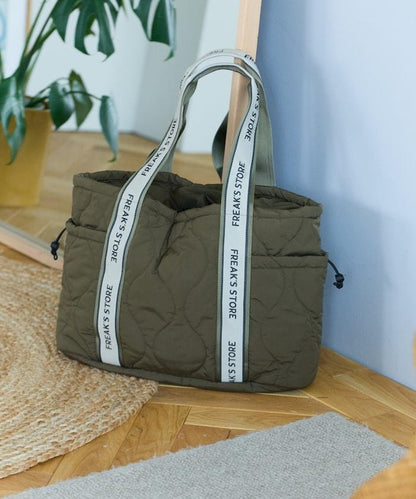 FREAK'S STORE 拼接絎縫抽繩媽咪包