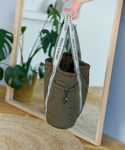 FREAK'S STORE 拼接絎縫抽繩媽咪包