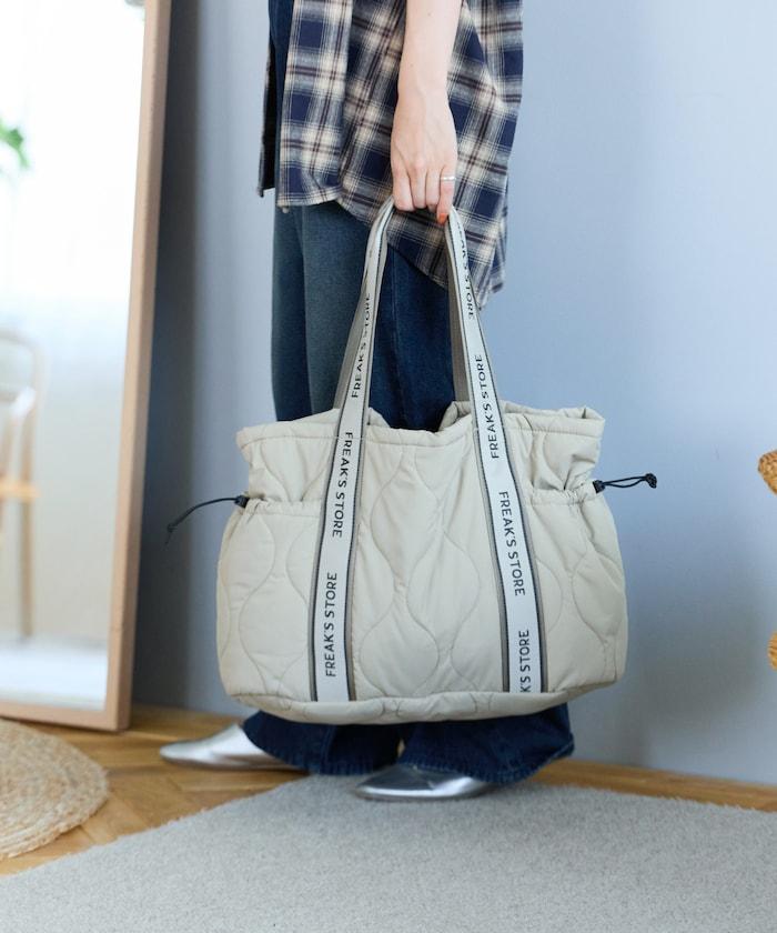FREAK'S STORE 拼接絎縫抽繩媽咪包