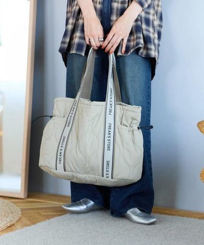 FREAK'S STORE 拼接絎縫抽繩媽咪包