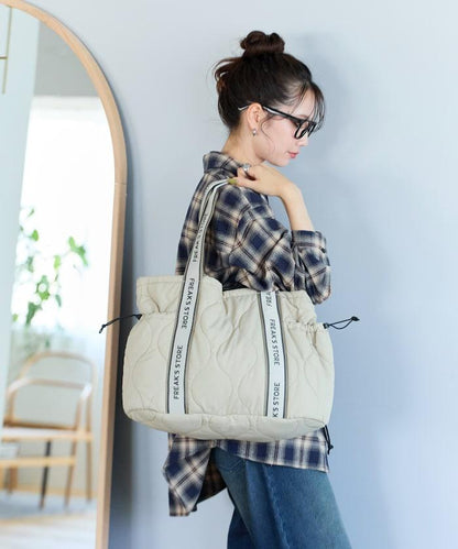 FREAK'S STORE 拼接絎縫抽繩媽咪包