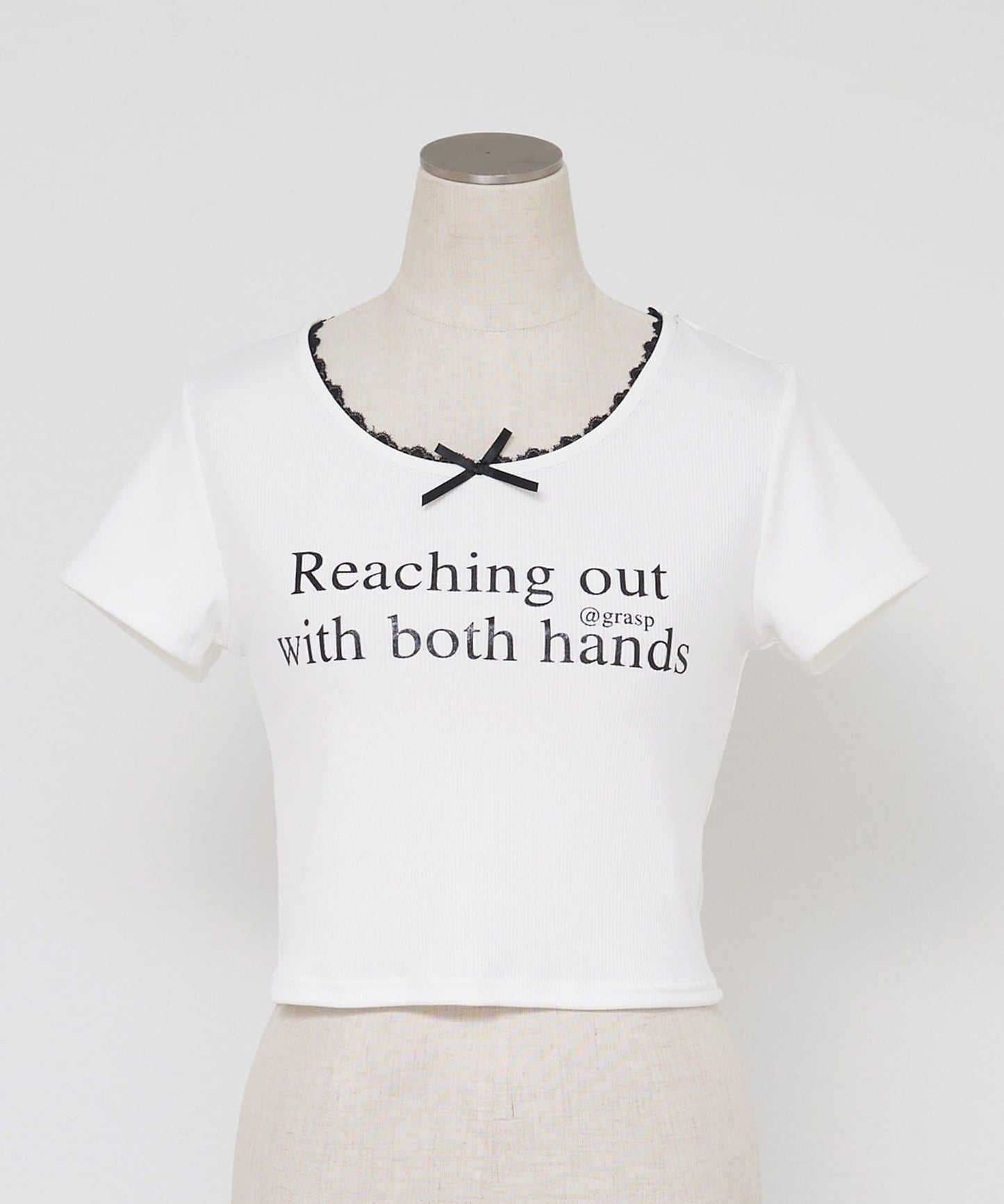 【RMAF】領口蕾絲羅紋T恤