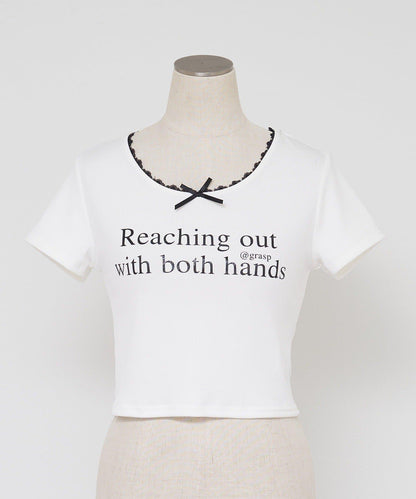 【RMAF】領口蕾絲羅紋T恤