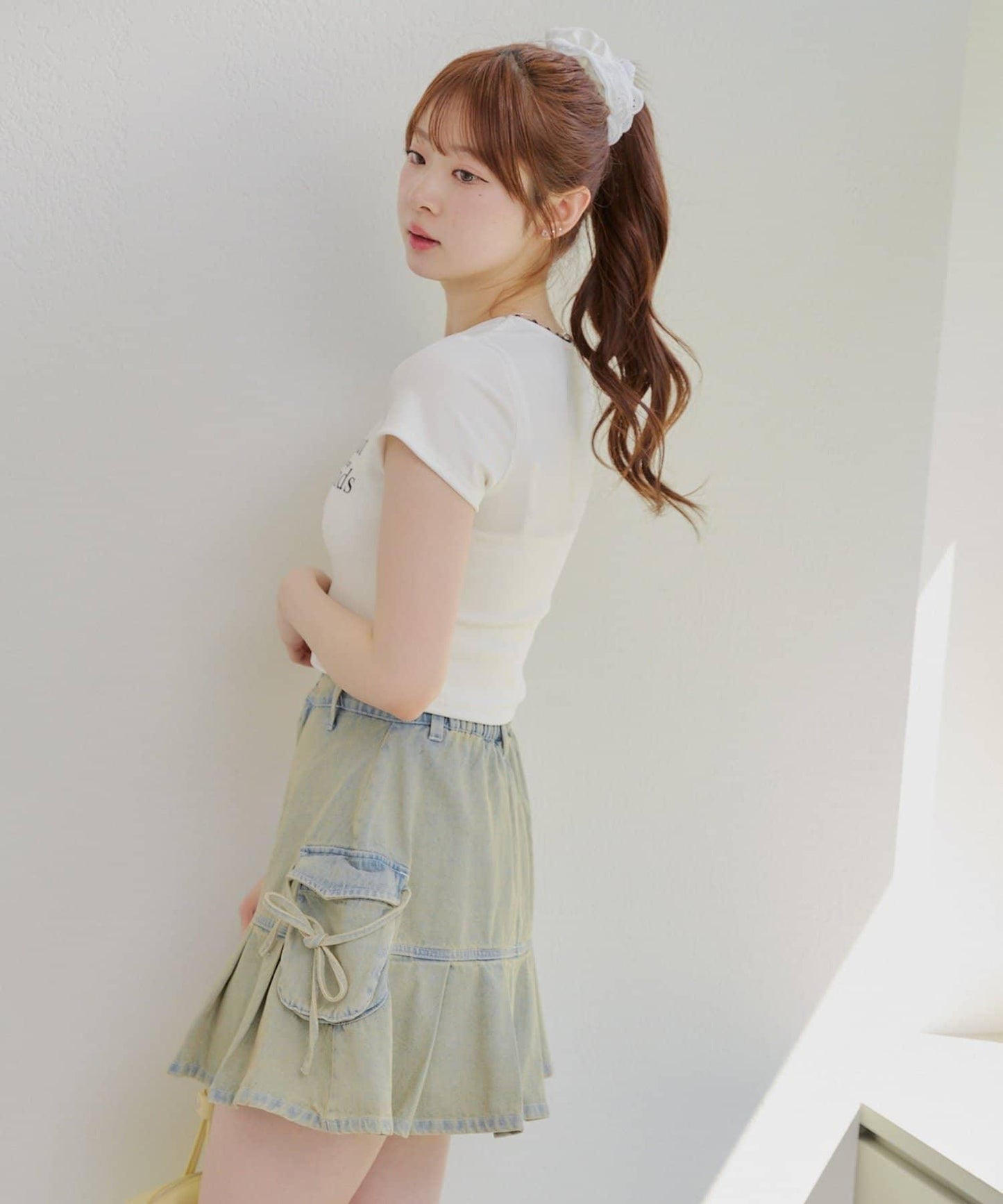 【RMAF】領口蕾絲羅紋T恤