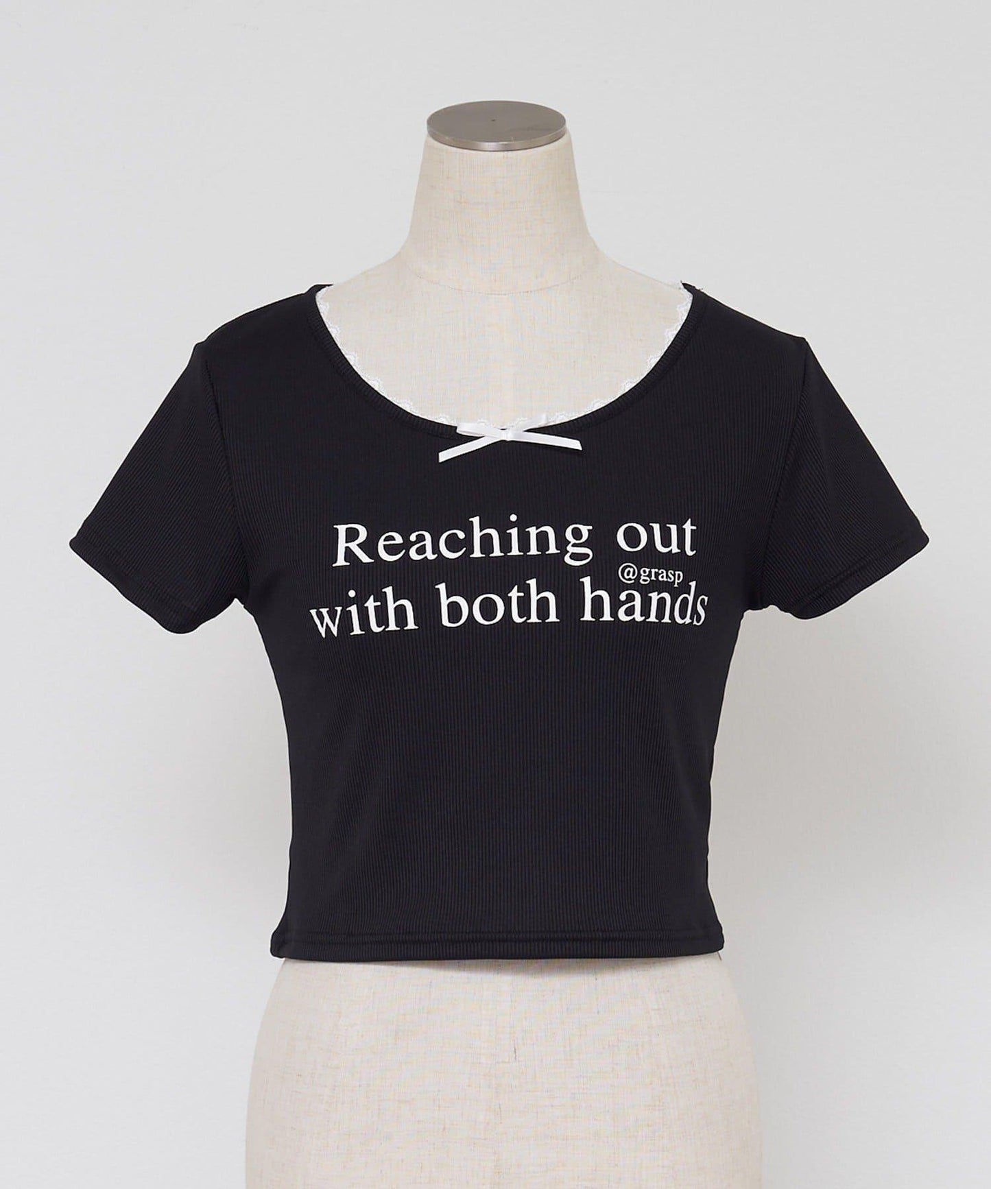 【RMAF】領口蕾絲羅紋T恤