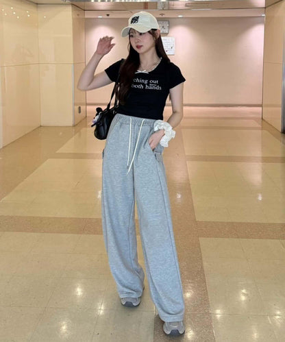 【RMAF】領口蕾絲羅紋T恤