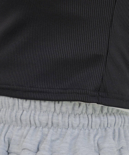 【RMAF】領口蕾絲羅紋T恤