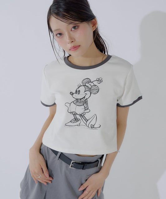 迷你撞色短款T恤