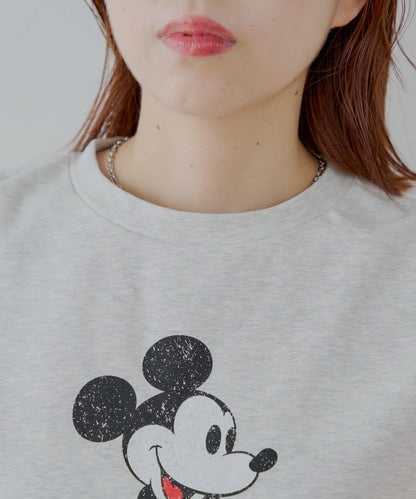 ミッキー圖案無袖法式T恤