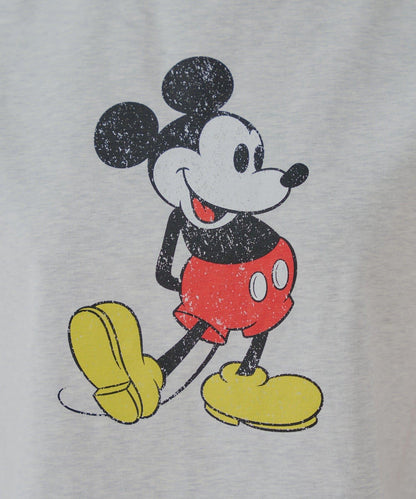 ミッキー圖案無袖法式T恤