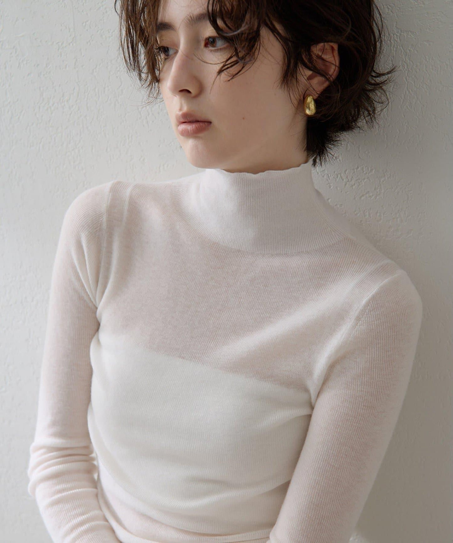 【THE PAUSE】羅紋高領套頭衫