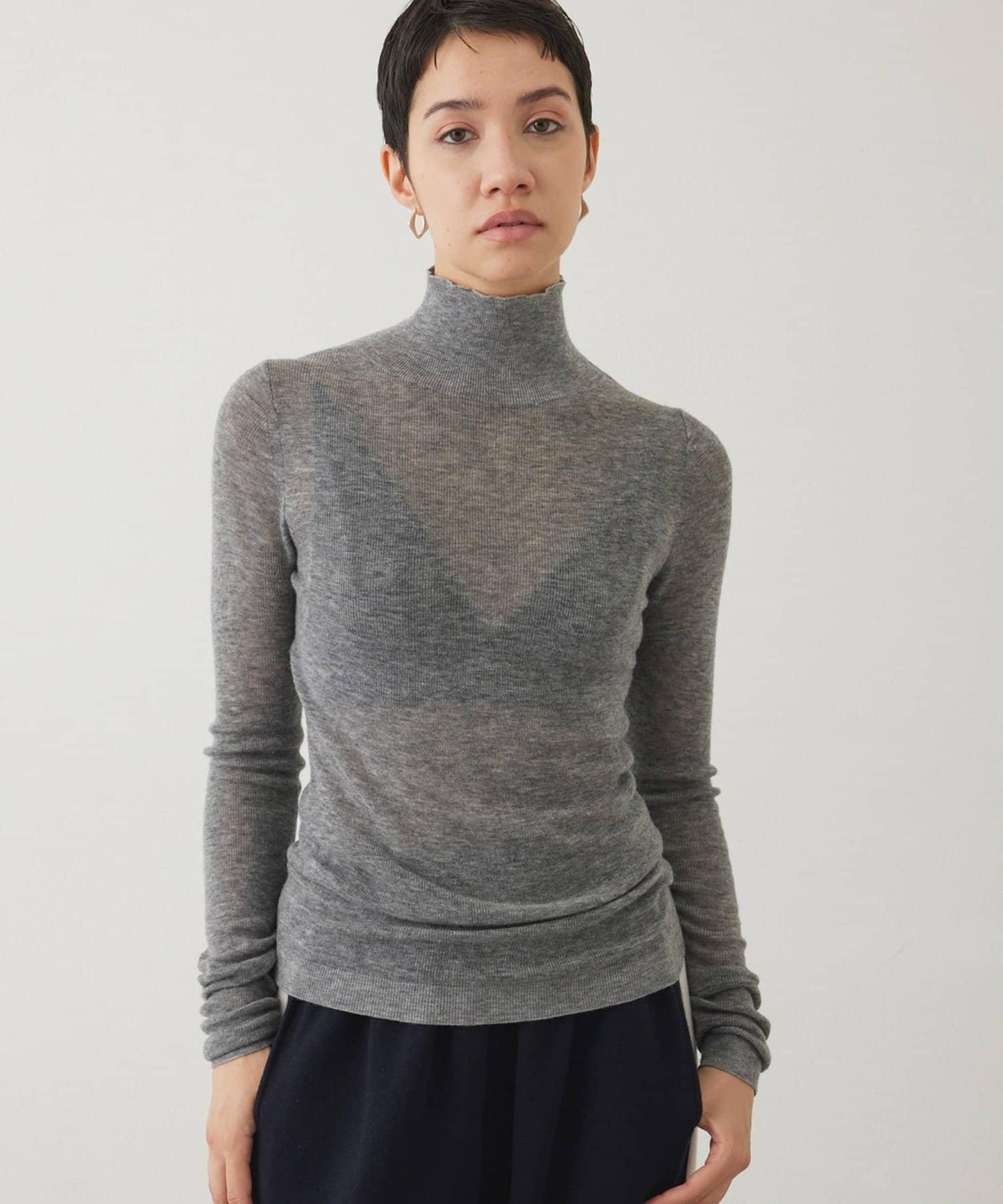 【THE PAUSE】羅紋高領套頭衫