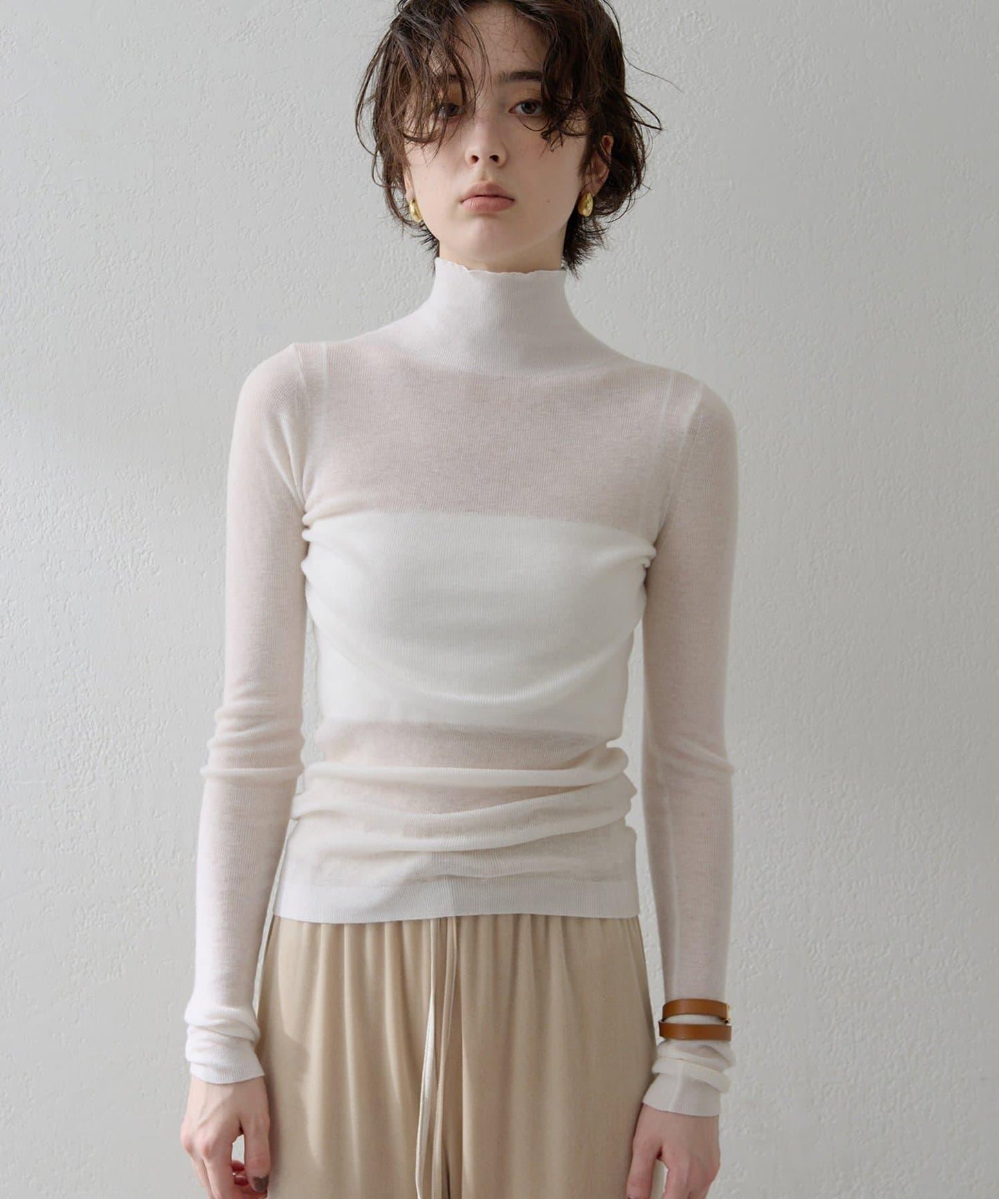 【THE PAUSE】羅紋高領套頭衫