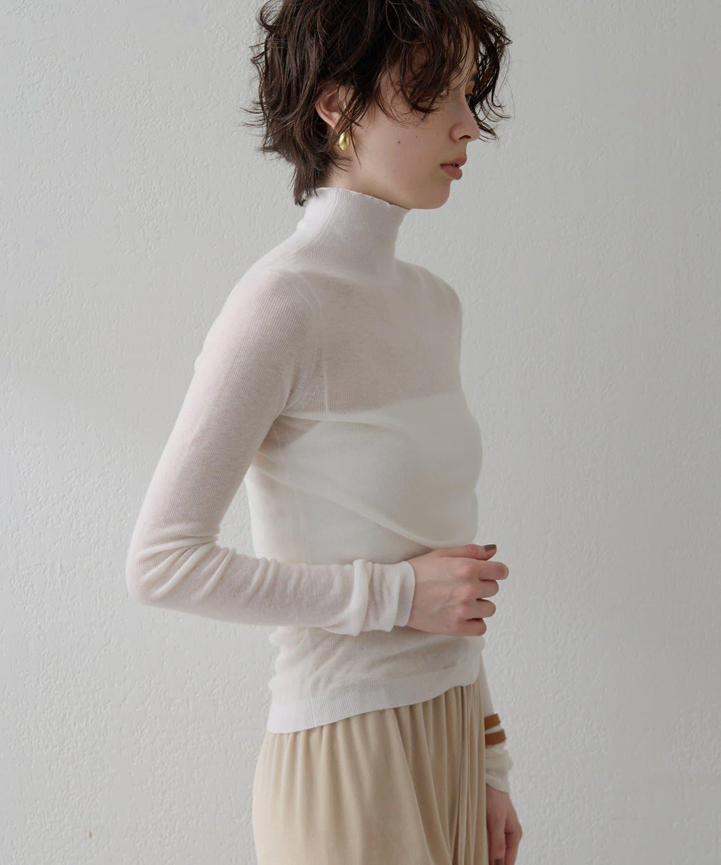 【THE PAUSE】羅紋高領套頭衫