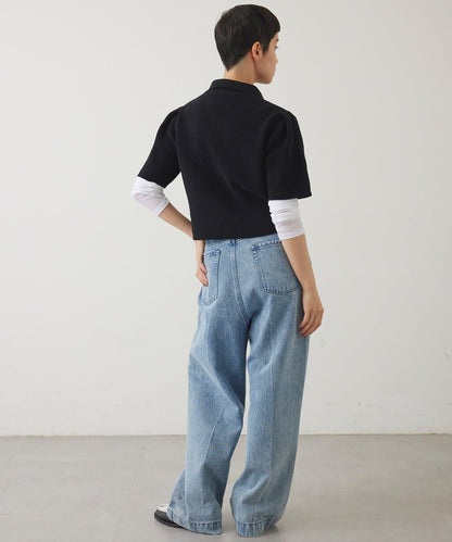 【THE PAUSE】天鵝絨針織短款開衫