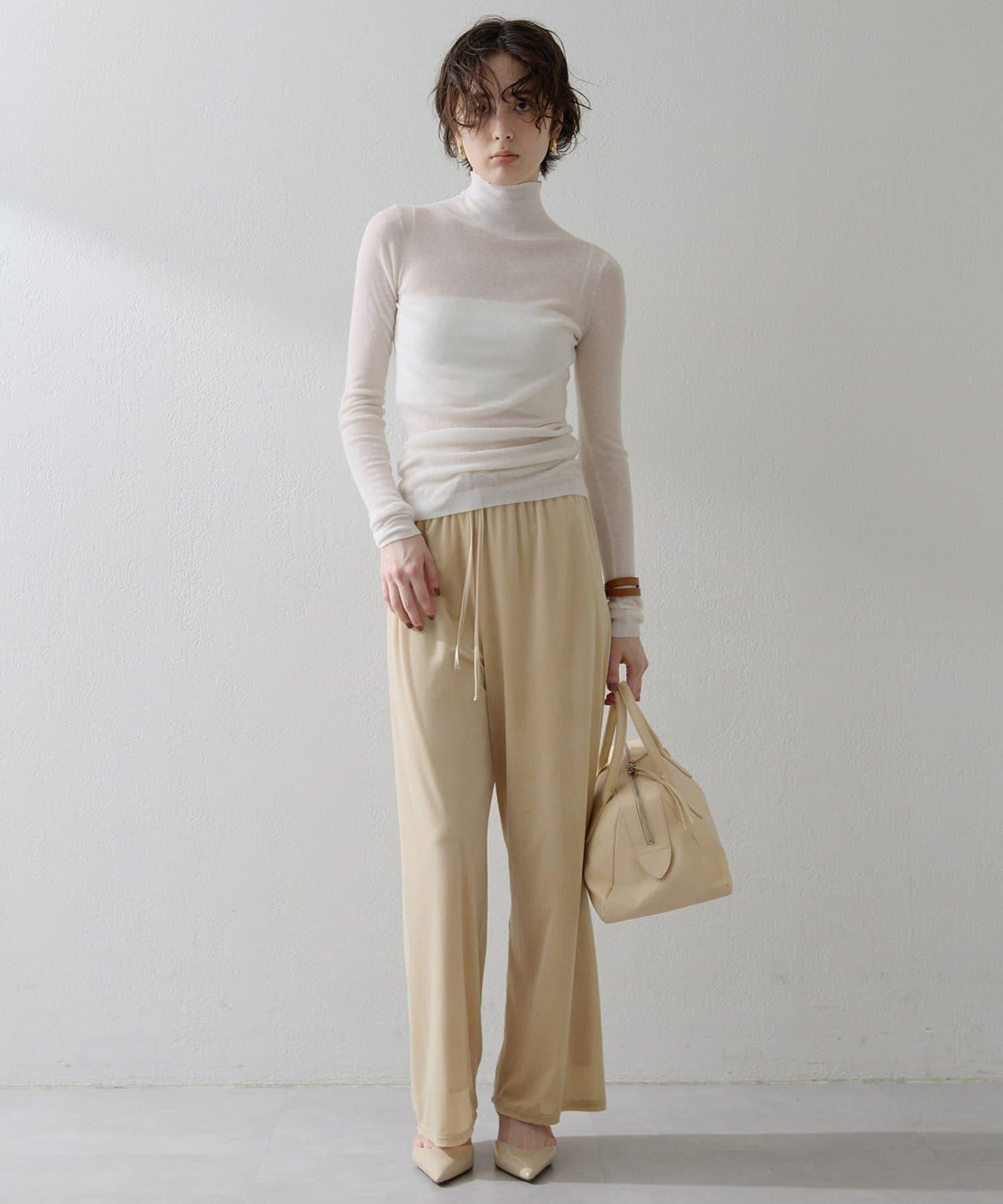 【THE PAUSE】羅紋高領套頭衫