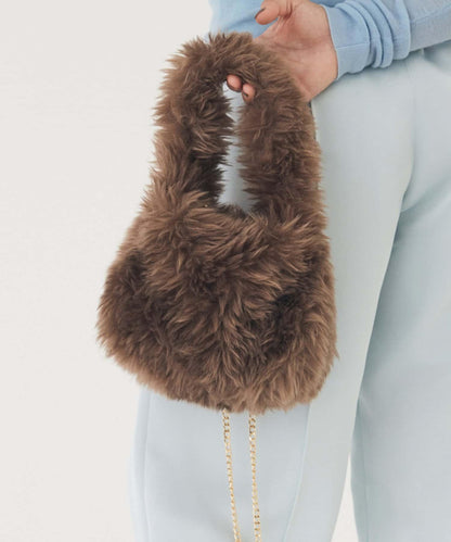 【THE PAUSE】仿皮草迷你手提包