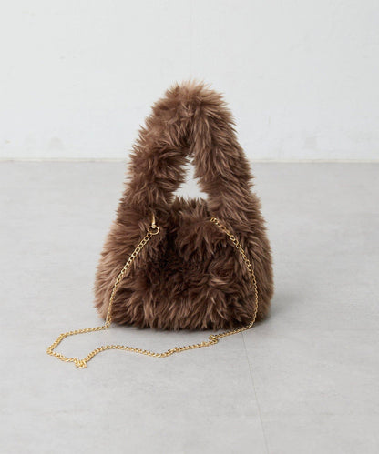 【THE PAUSE】仿皮草迷你手提包
