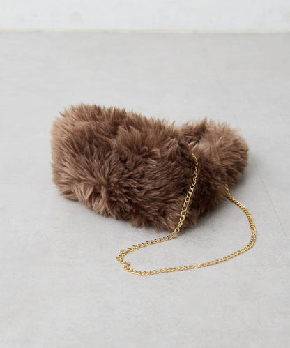【THE PAUSE】仿皮草迷你手提包