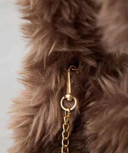 【THE PAUSE】仿皮草迷你手提包