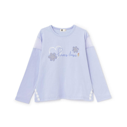 肩部網紗長袖T恤