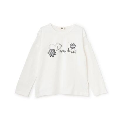 肩部網紗長袖T恤