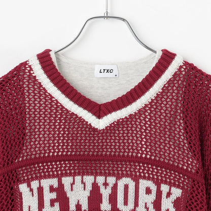 【LTXC】網眼數字針織套裝