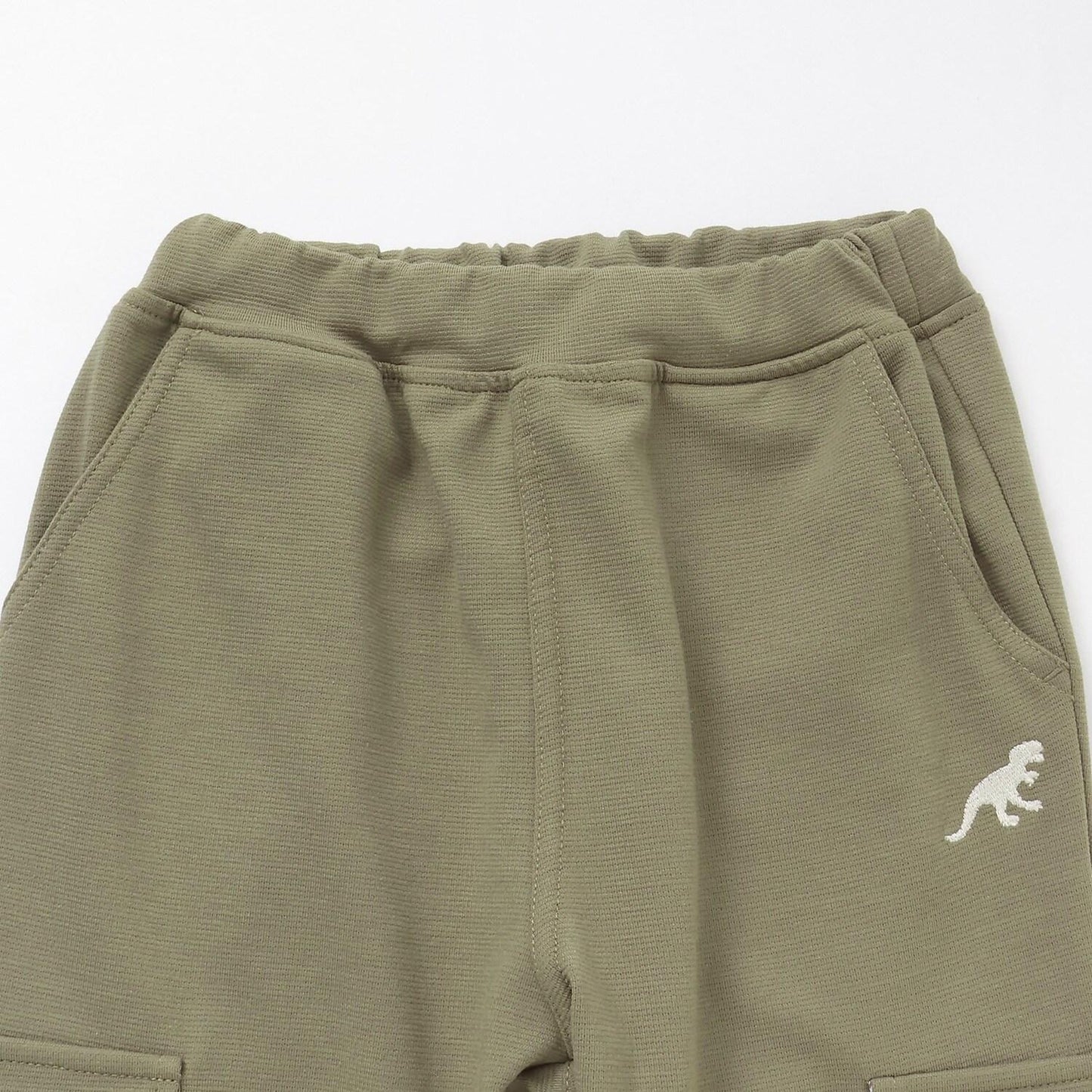 恐龍刺繡裝飾長袖T恤 工裝褲