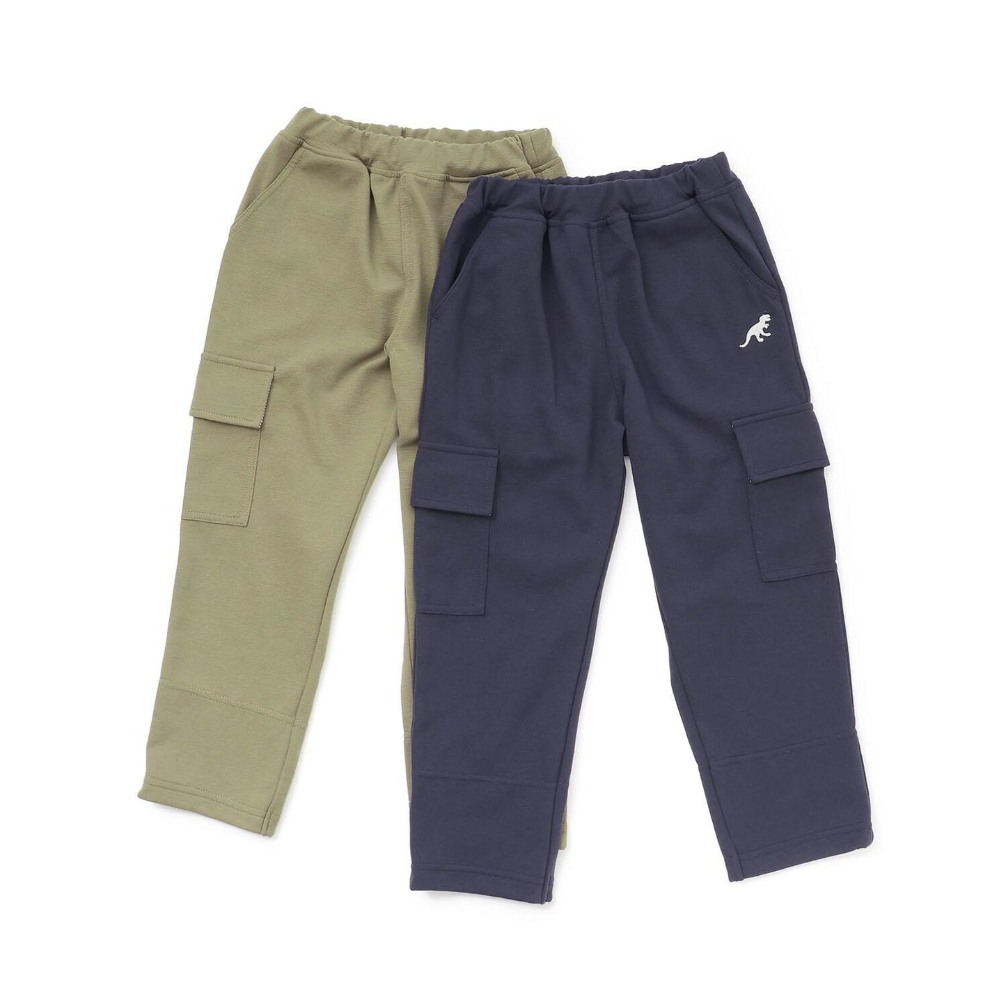 恐龍刺繡裝飾長袖T恤 工裝褲