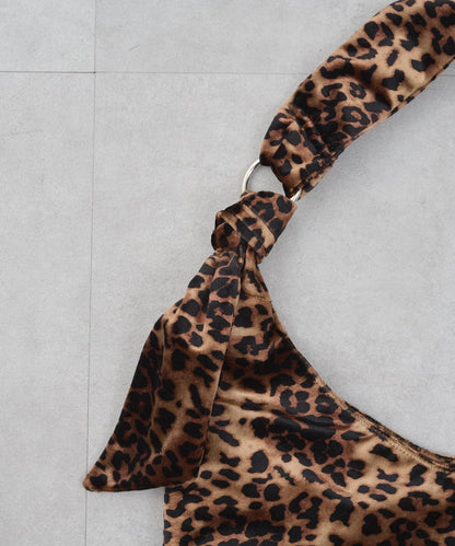 天鵝絨打結單肩包