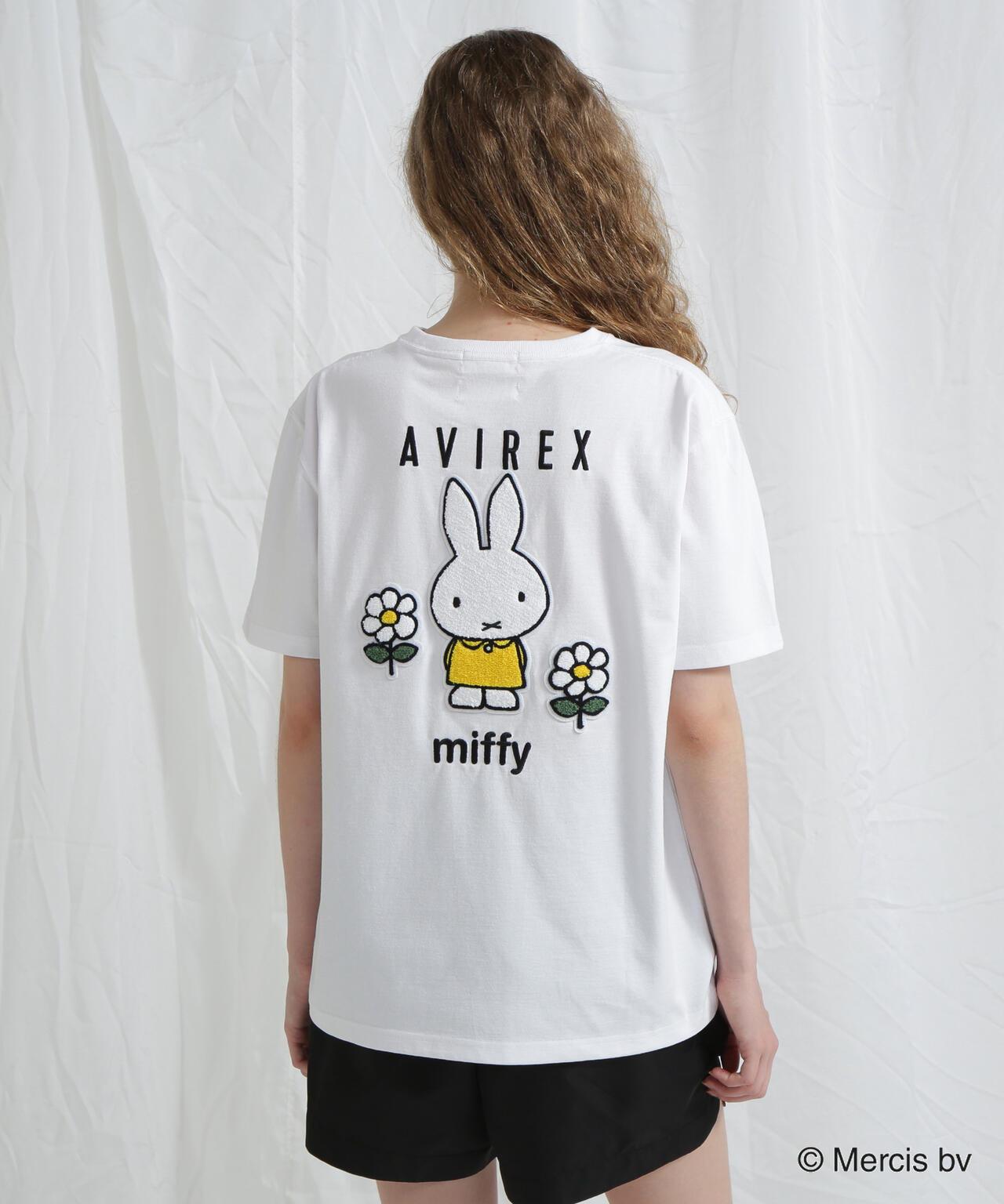 AVIREX×《米菲》刺繡T恤/AVIREX×《米菲》刺繡T恤