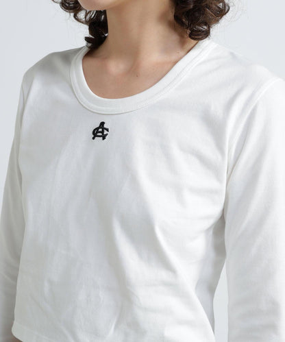 《WOMAN/直営店限定》短款刺繡LOGO T恤