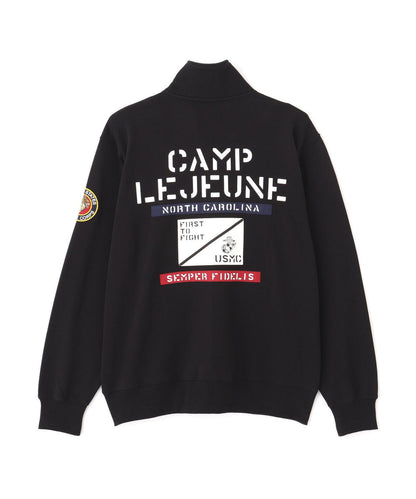 《直営店限定》CAMP LEJEUNE拼接貼布立領拉鍊衛衣