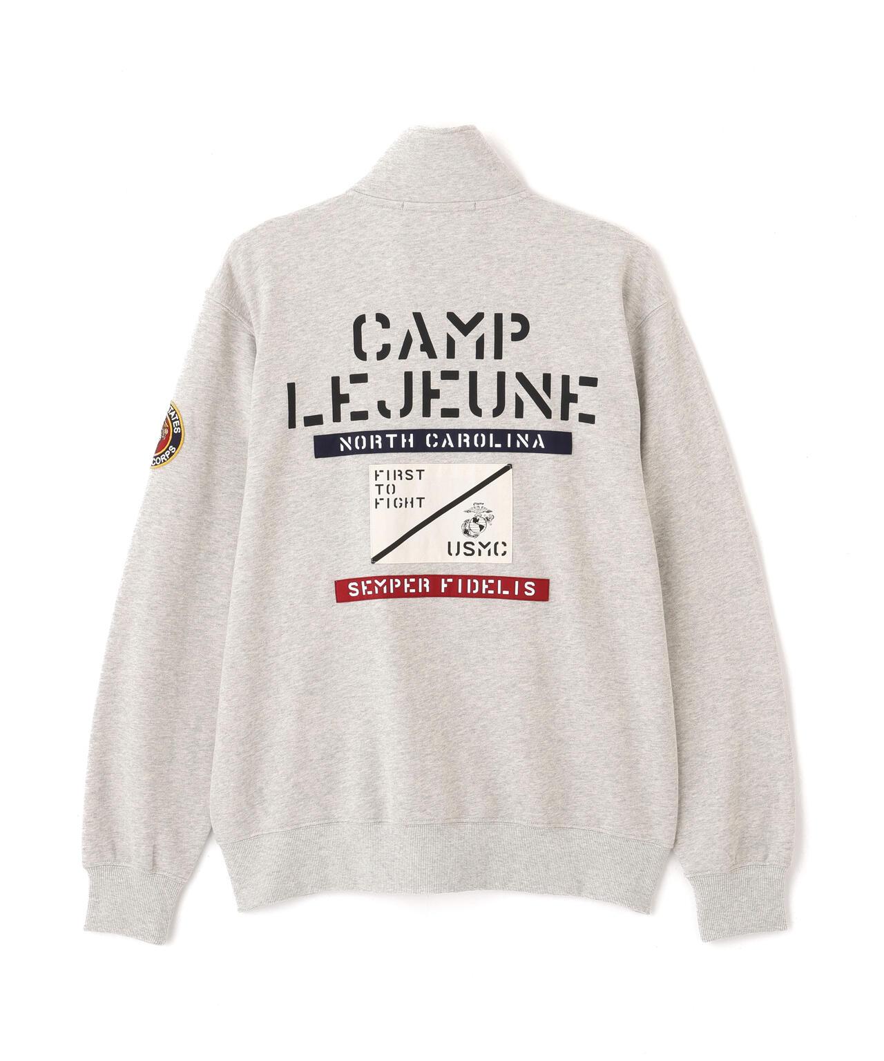《直営店限定》CAMP LEJEUNE拼接貼布立領拉鍊衛衣
