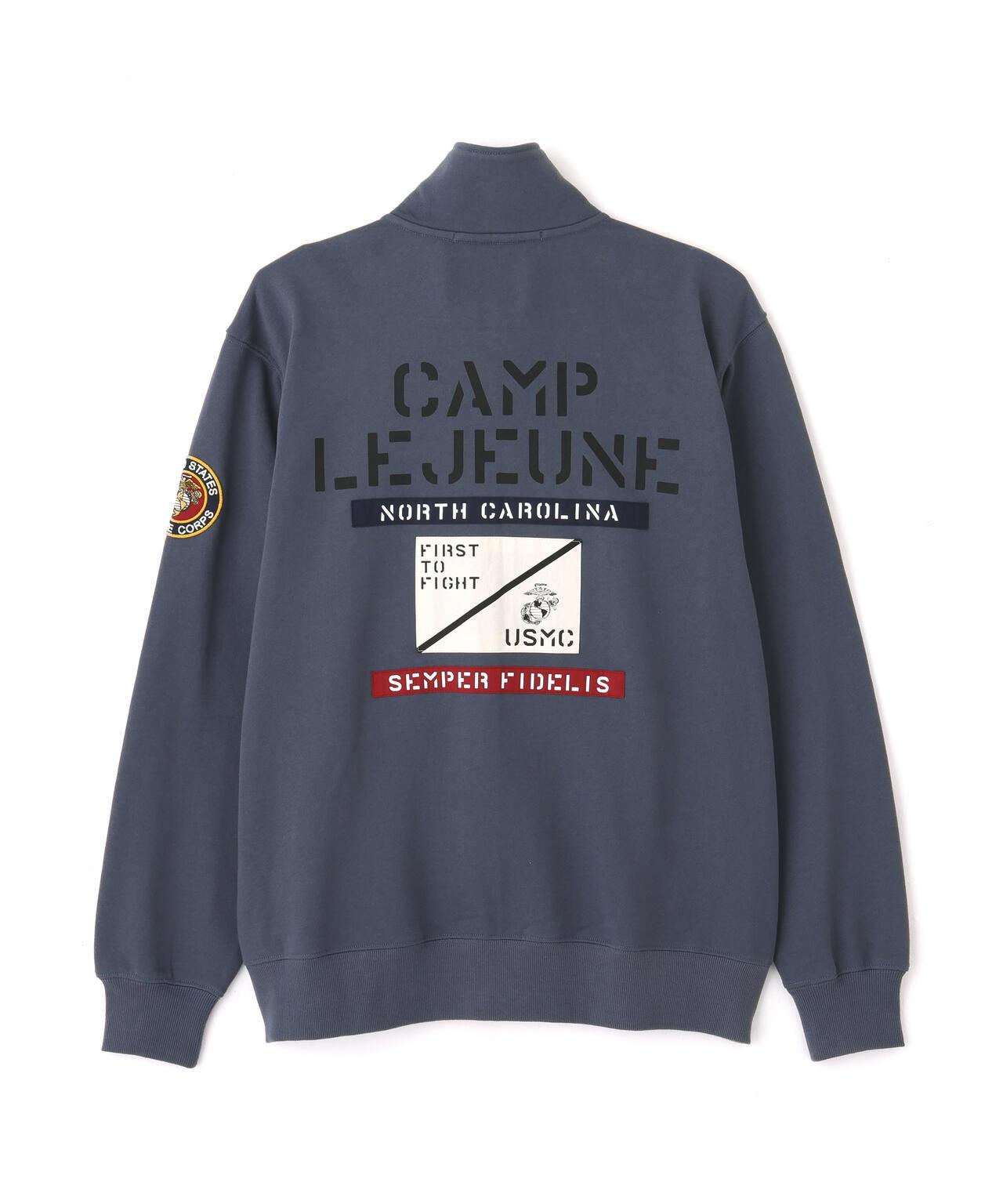 《直営店限定》CAMP LEJEUNE拼接貼布立領拉鍊衛衣