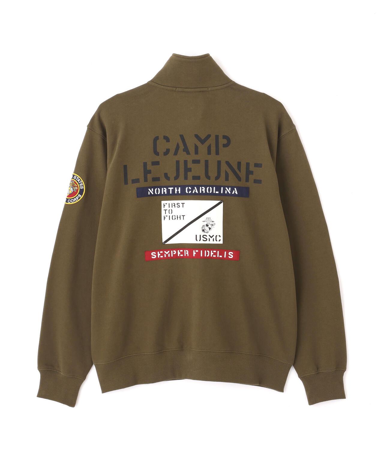 《直営店限定》CAMP LEJEUNE拼接貼布立領拉鍊衛衣