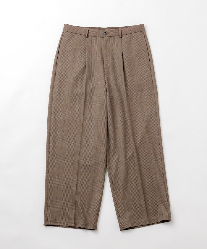 寬鬆直筒一褶西裝長褲