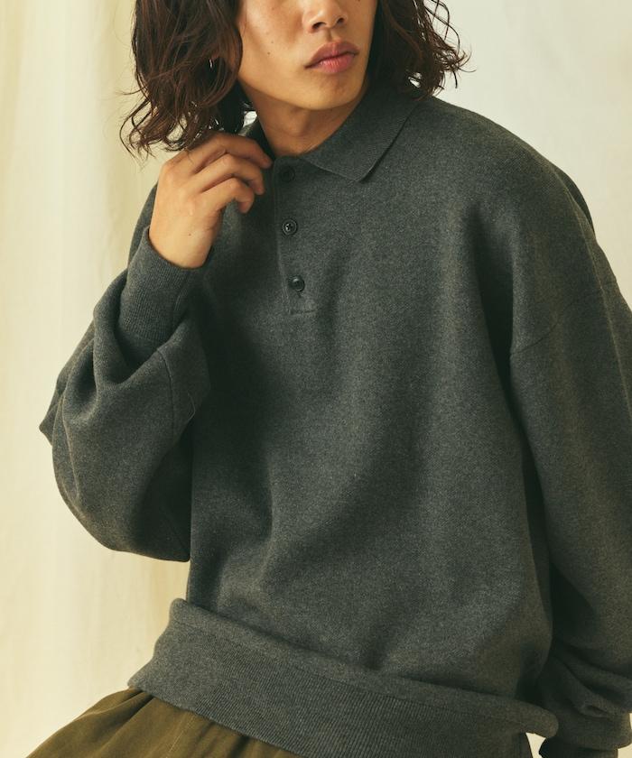 寬鬆版型 休閒風 針織衫質感 POLO領毛衣