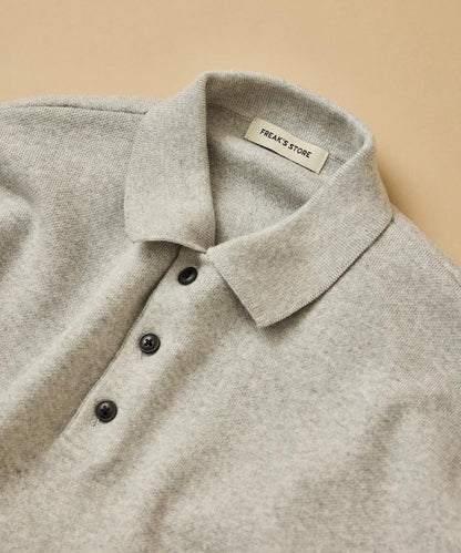 寬鬆版型 休閒風 針織衫質感 POLO領毛衣