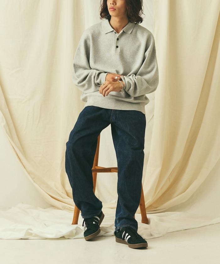 寬鬆版型 休閒風 針織衫質感 POLO領毛衣