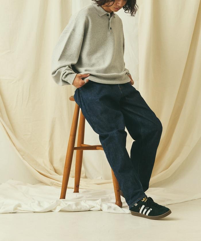 寬鬆版型 休閒風 針織衫質感 POLO領毛衣