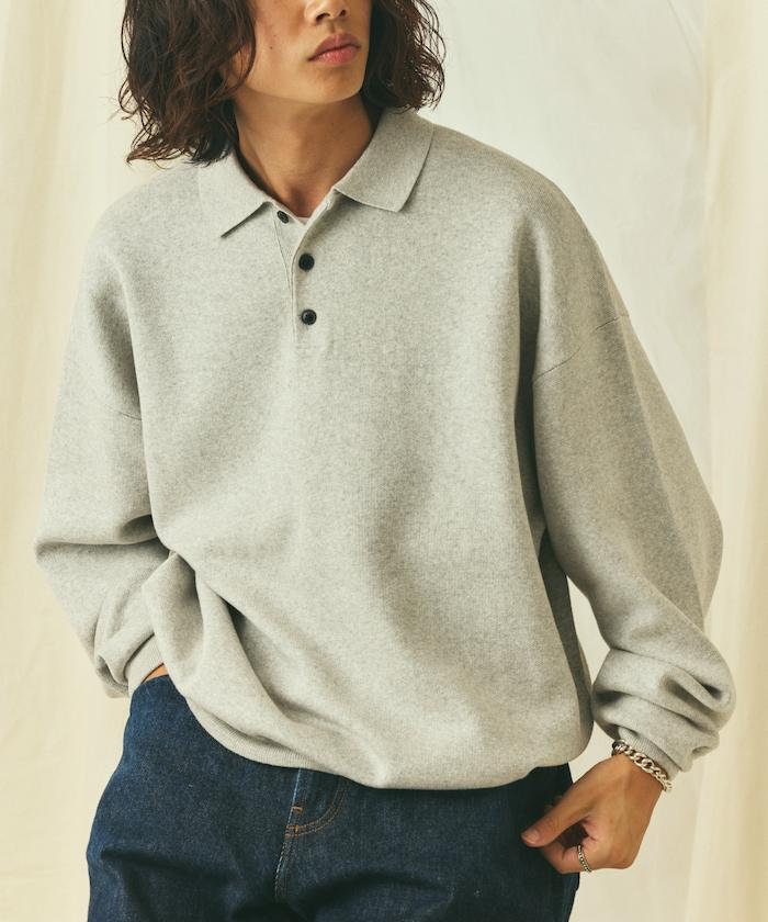 寬鬆版型 休閒風 針織衫質感 POLO領毛衣